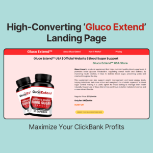 Done-for-You Gluco Extend Landing Page – Start Earning $150+ Per Sale Instantly!