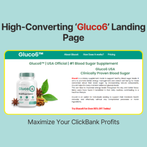 Done-for-You Gluco6 Landing Page – Start Earning $124+ Per Sale Instantly!